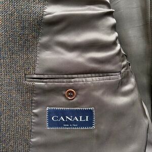 Canali Blue and Gray Men's Blazer